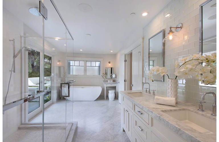 Marble Tile Carrara Bianco Bathroom Design