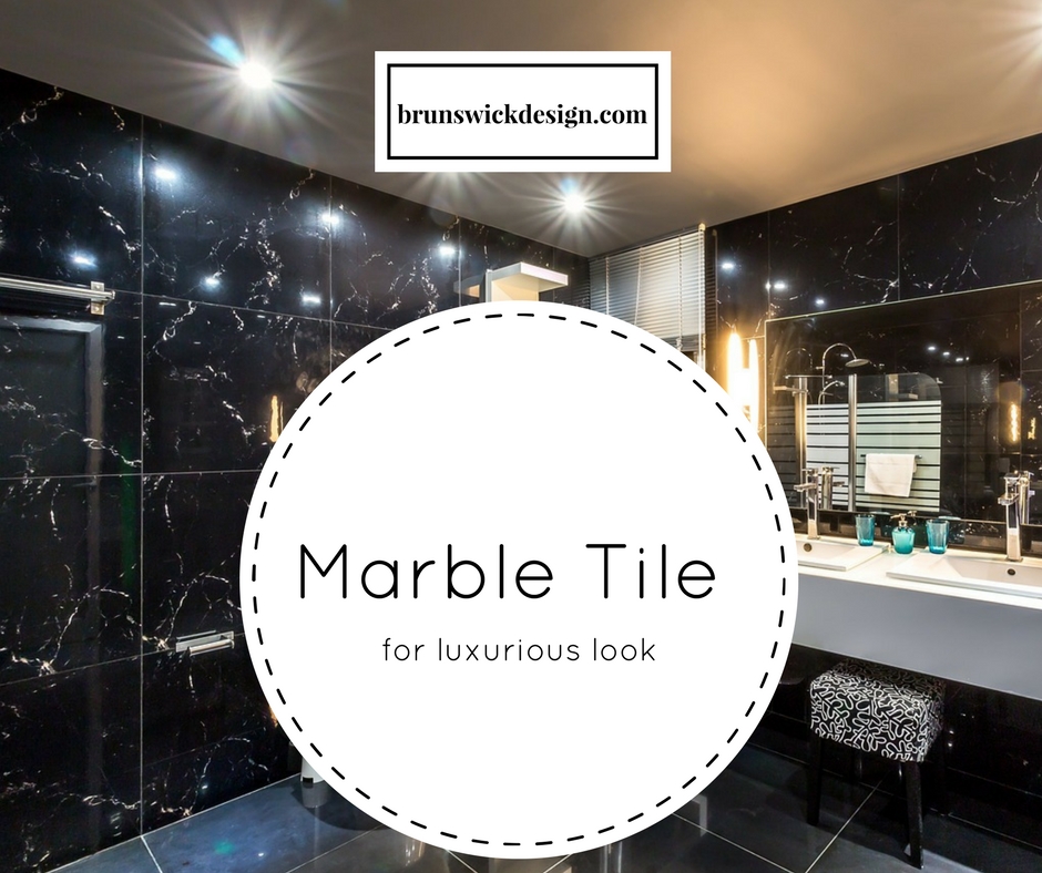 Marble Tile Black Bathroom Contemporary Design