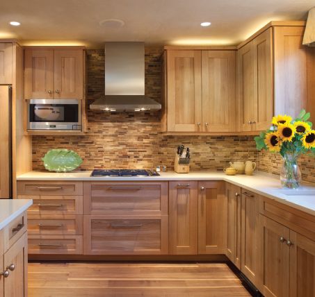 Wood Shaker Style Cabinets Kitchen Design